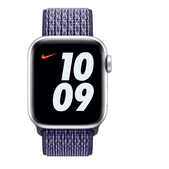 NIKE Sport Purple Pulse Nylon 42 44 45 Apple Watch SE 8 7 6 5 Loop Band Strap - Picture 2 of 10
